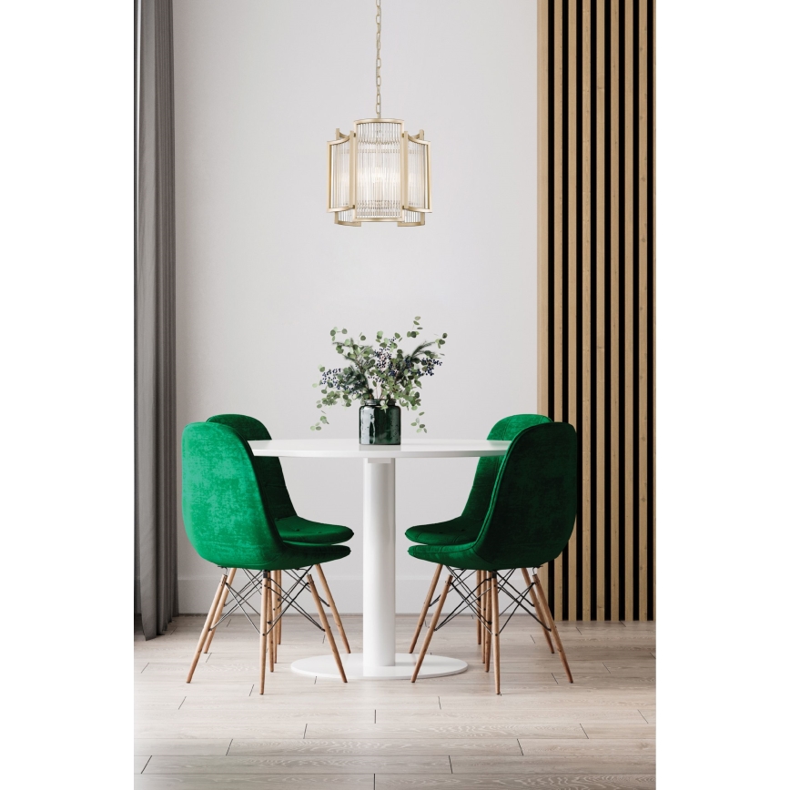 Zuma Line - Hanglamp aan een ketting 3xE14/60W/230V goud