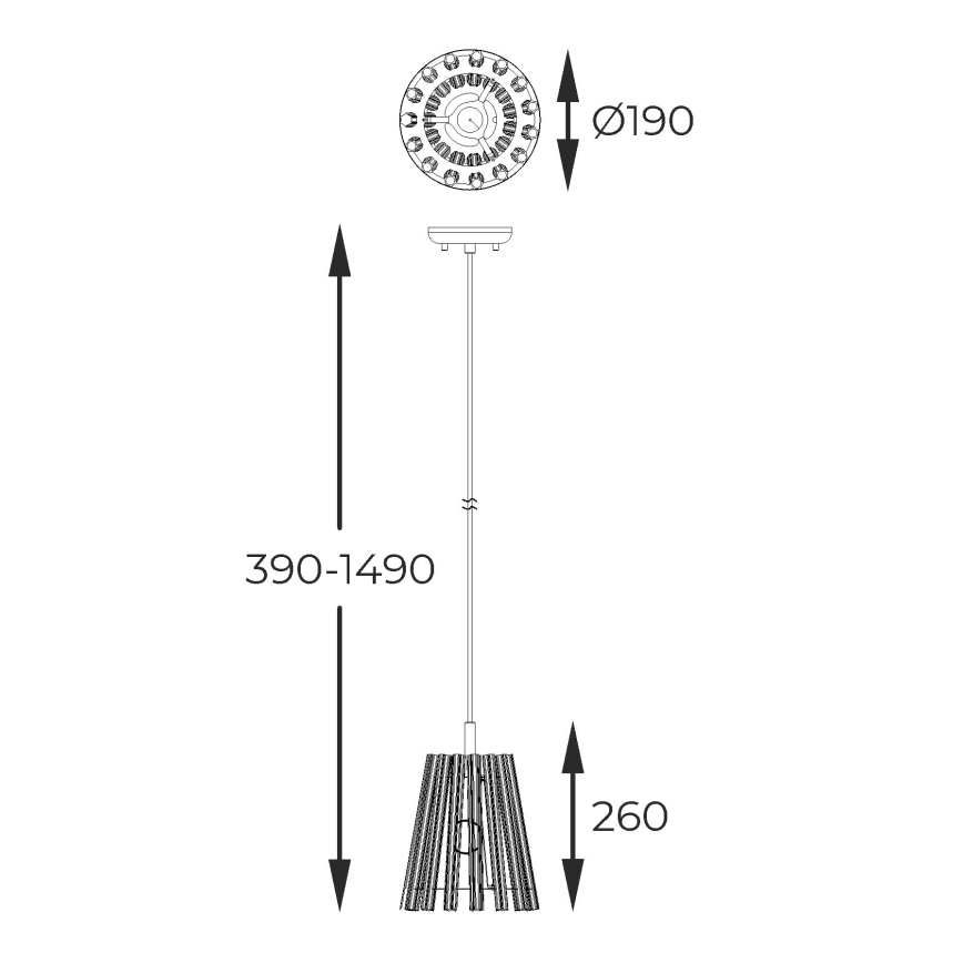 Zuma Line - Suspension filaire 1xE14/40W/230V doré