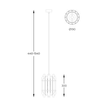 Zuma Line - Hanglamp aan een koord 1xE14/40W/230V goud