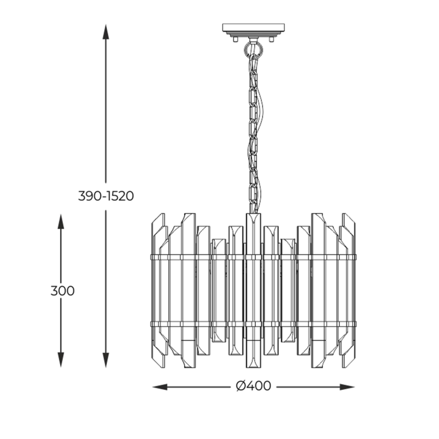 Zuma Line - Suspension chaîne 6xG9/42W/230V doré