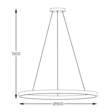 Zuma Line - LED Hanglamp aan een koord LED/40W/230V 3000/4000/6000K diameter 90 cm zwart