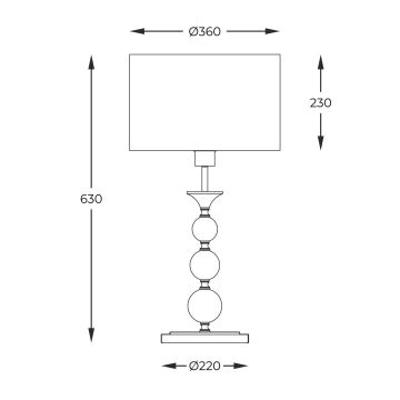 Zuma Line - Lampe de table 1xE27/60W/230V noir