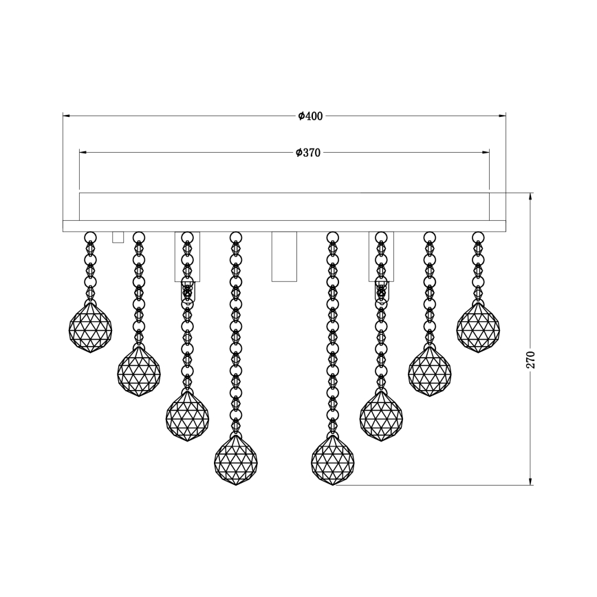 Zuma Line - Plafondlamp 5xG9/42W/230V goud