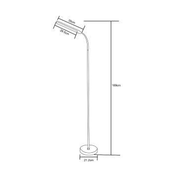 Zuma Line - Dimbare LED Staande lamp LED/10W/230V 3000/4500/6500K zwart