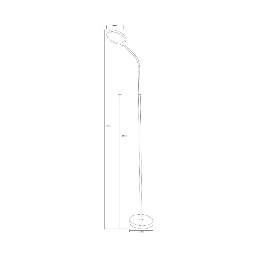 Zuma Line - Dimbare LED Staande lamp LED/10W/230V 3000/4500/6500K zwart