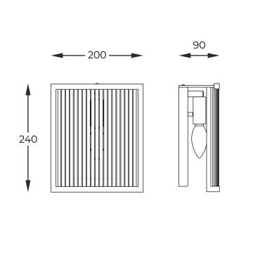 Zuma Line - Wandlamp 1xE14/60W/230V zilver