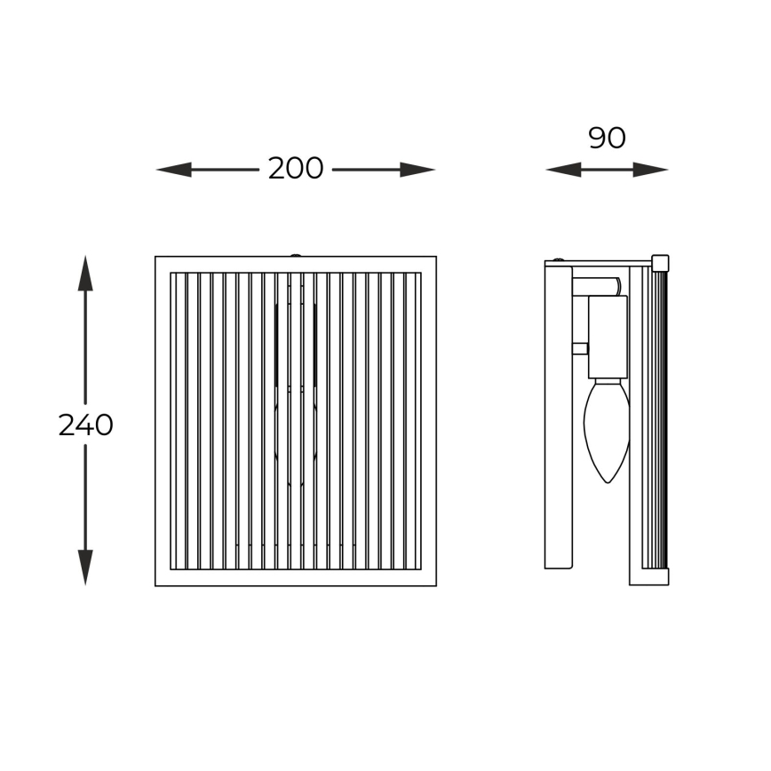 Zuma Line - Wandlamp 1xE14/60W/230V zilver