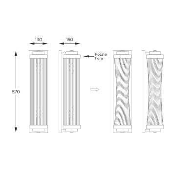 Zuma Line - Wandlamp 2xE14/60W/230V zilver