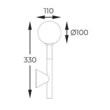 Zuma Line - Applique murale 1xG9/4W/230V doré