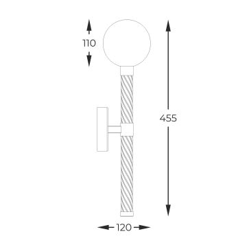 Zuma Line - Wandlamp 1xG9/6W/230V messing