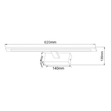 Zuma Line - Éclairage de miroir salle de bain LED/20W/230V 62 cm IP44 chrome