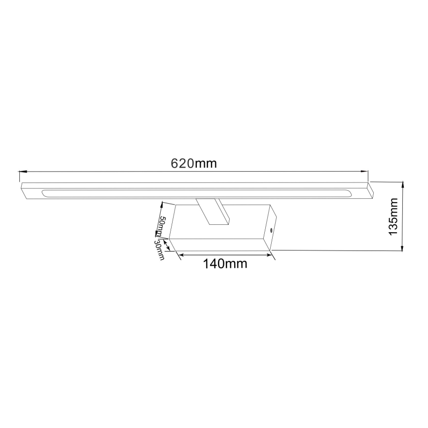 Zuma Line - Éclairage de miroir salle de bain LED/20W/230V 62 cm IP44 chrome